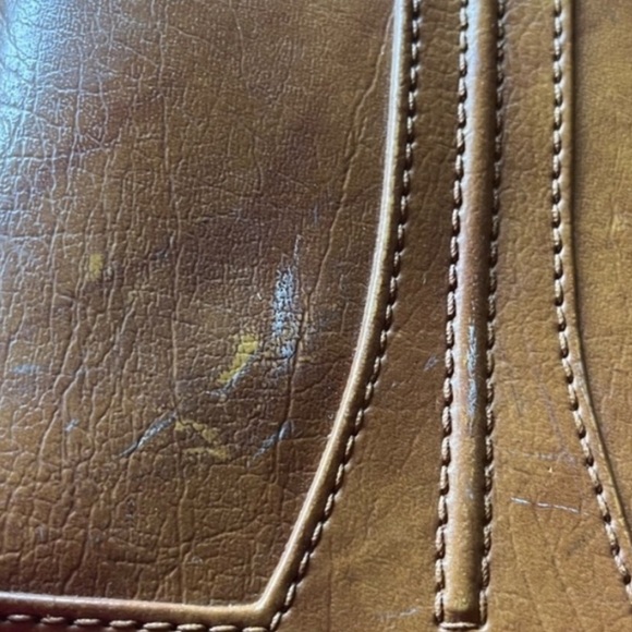 Vintage Tan Leather American Tourister 1975 Briefcase Bag Brown Chestnut - Picture 3 of 6